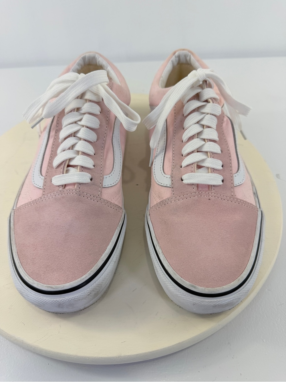 Vans Women’s Pink Canvas Ward Low-Top Sneakers Skate Shoes White Stripe Sz‎ 10.5 - Picture 7 of 12